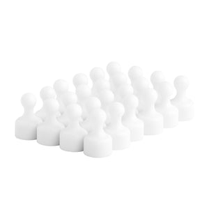 Strong Heavy-Duty White Plastic Magnetic Push Pins (24 Pack